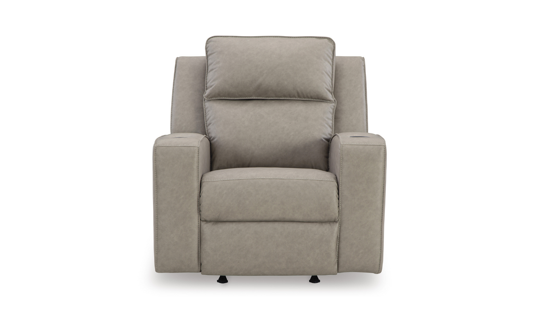 Modern Heritage Lavenhorne Leather Rocker Recliner Chair with Attached Cushions-Jennifer Furniture