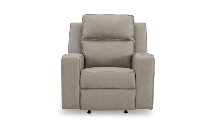 Modern Heritage Lavenhorne Leather Rocker Recliner Chair with Attached Cushions-Jennifer Furniture