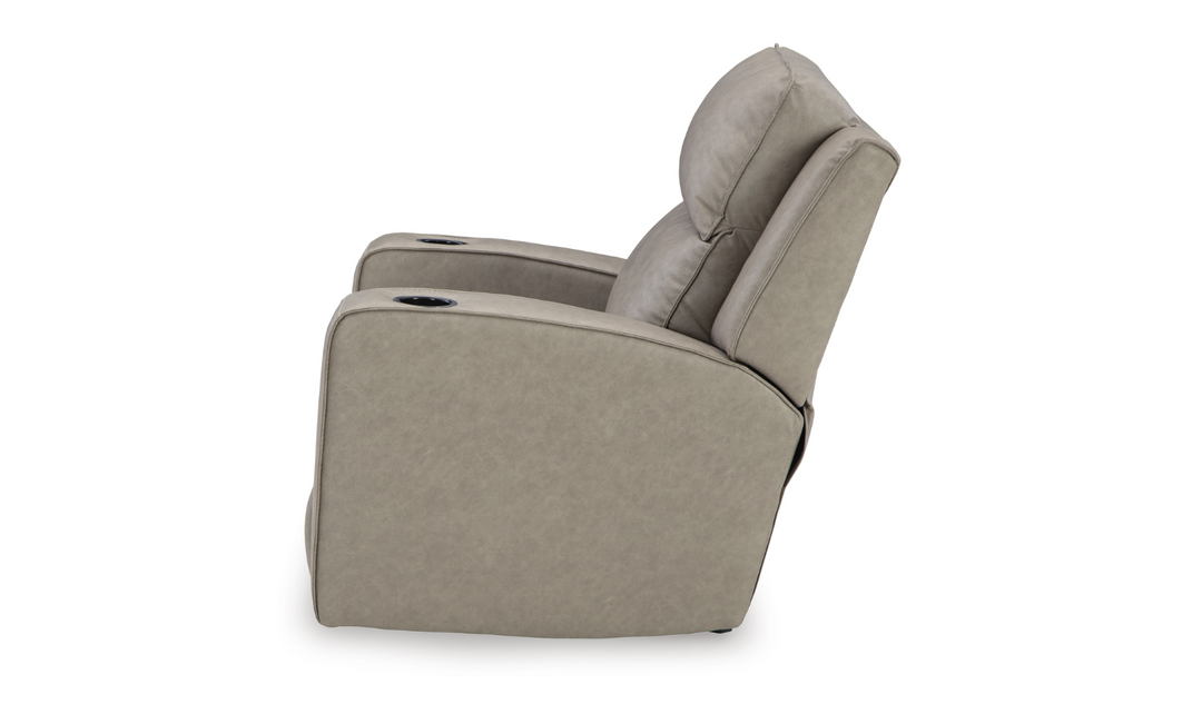 Modern Heritage Lavenhorne Leather Rocker Recliner Chair with Attached Cushions-Jennifer Furniture