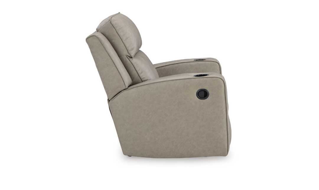 Modern Heritage Lavenhorne Leather Rocker Recliner Chair with Attached Cushions-Jennifer Furniture