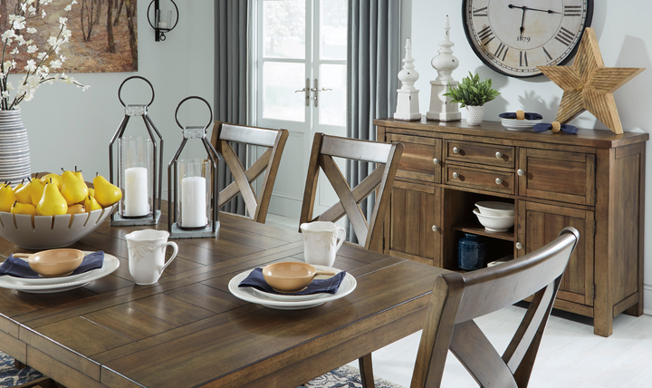 Modern Heritage Moriville Extendable Dining Table in Brown