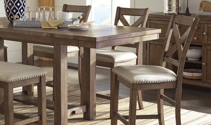 Modern Heritage Moriville Extendable Dining Table in Brown