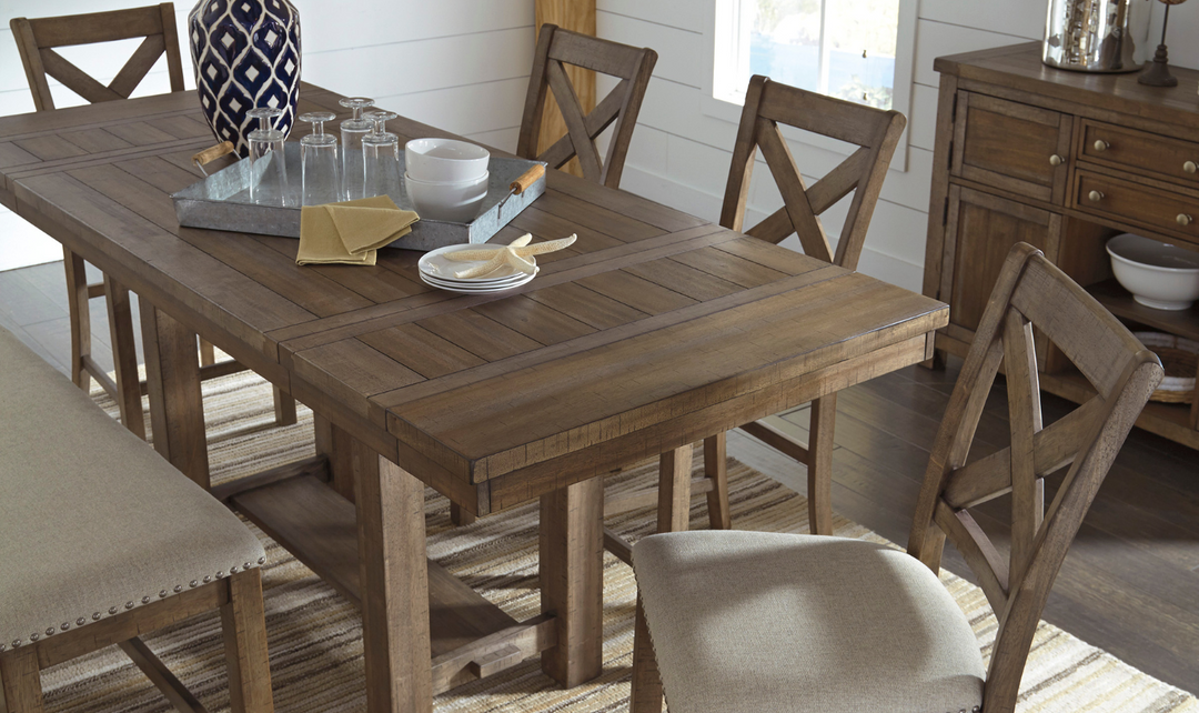 Modern Heritage Moriville Extendable Dining Table in Brown