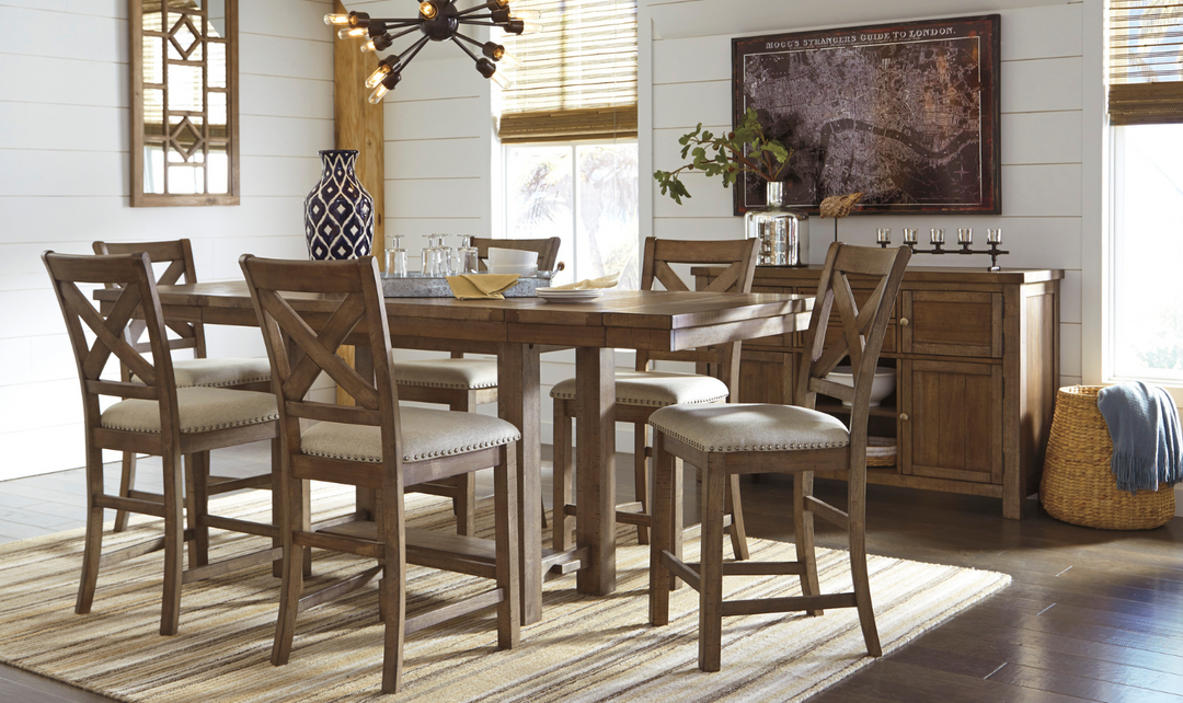 Modern Heritage Moriville Extendable Dining Table in Brown