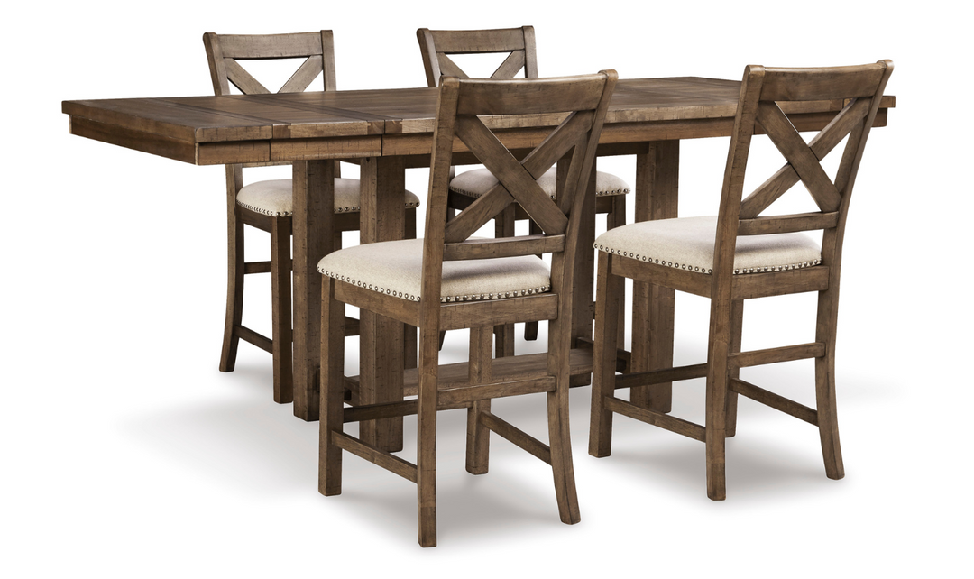 Modern Heritage Moriville Extendable Dining Table in Brown