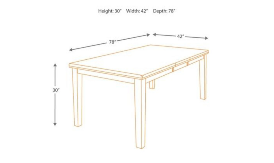 Ralene RECT DRM Butterfly EXT Table