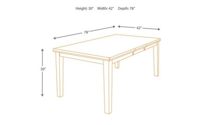 Ralene RECT DRM Butterfly EXT Table
