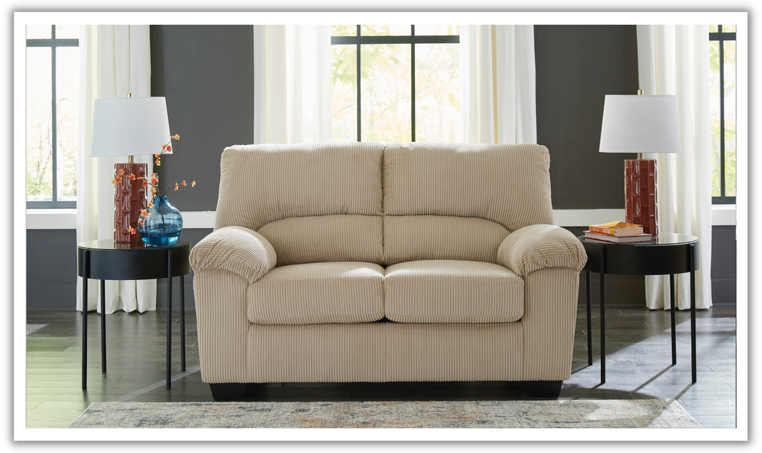 Modern Heritage SimpleJoy Fabric 2-Seater Loveseat With Box Cushions