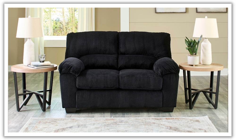 Modern Heritage SimpleJoy Fabric 2-Seater Loveseat With Box Cushions