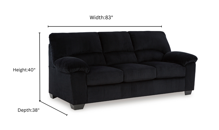 Modern Heritage SimpleJoy Fabric 3-Seater Sofa With Pillow Arms