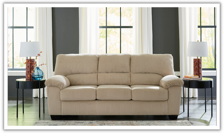 Modern Heritage SimpleJoy Fabric 3-Seater Sofa With Pillow Arms