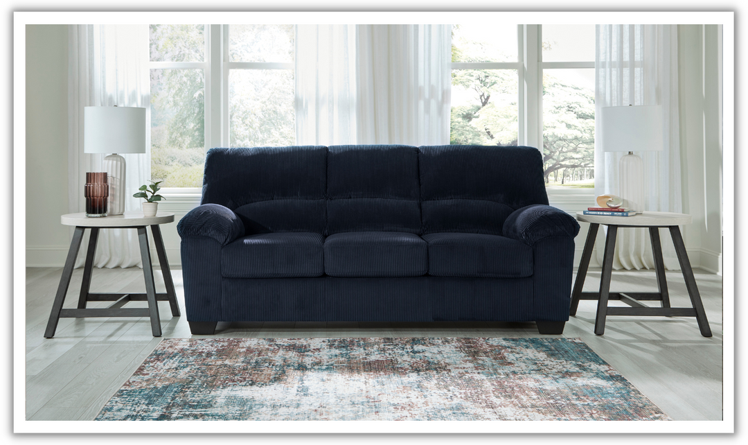 Modern Heritage SimpleJoy Fabric 3-Seater Sofa With Pillow Arms