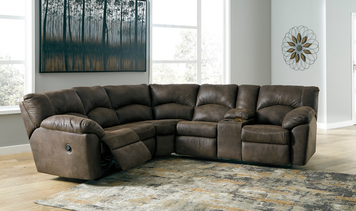 Modern Heritage Tambo L-Shaped Manual Reclining Sectional-jenniferfurniture.com
