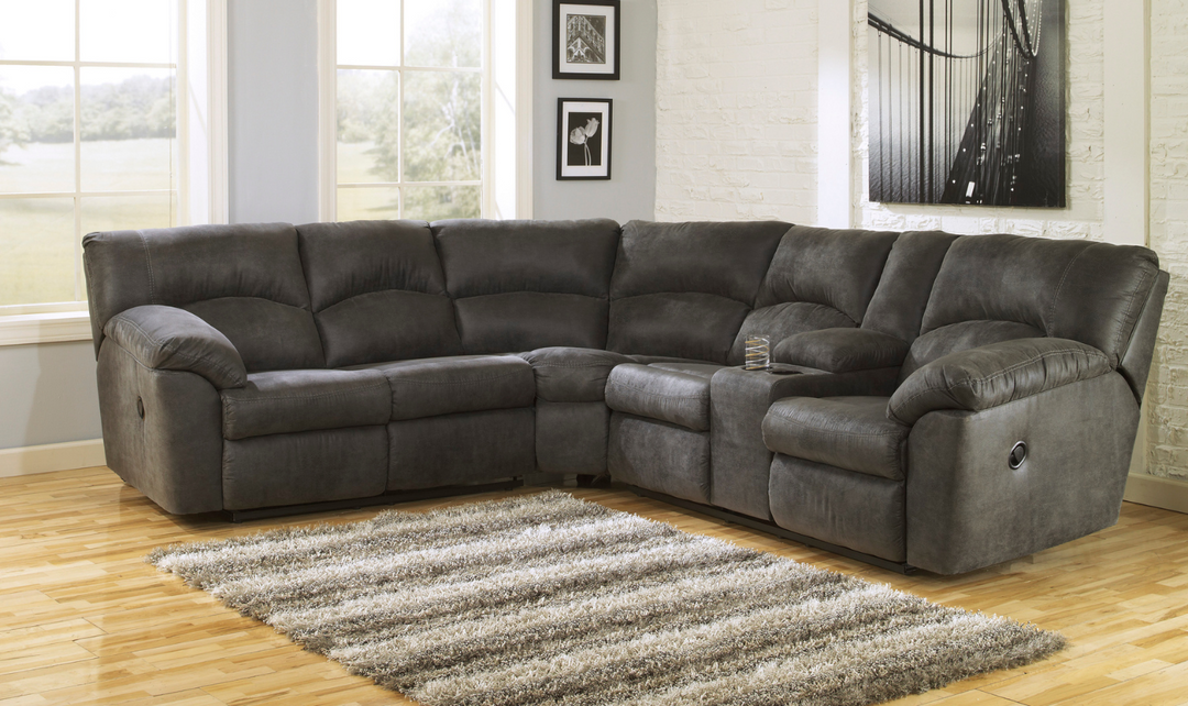Modern Heritage Tambo L-Shaped Manual Reclining Sectional-jenniferfurniture.com