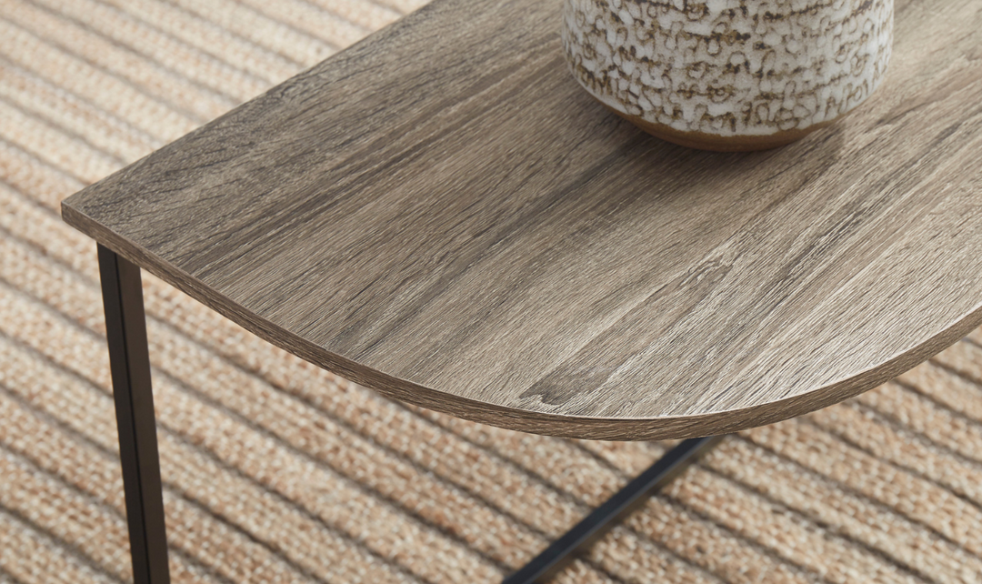 Modern Heritage Wadeworth Wood Top Table Set in Brown-jennifer furniture