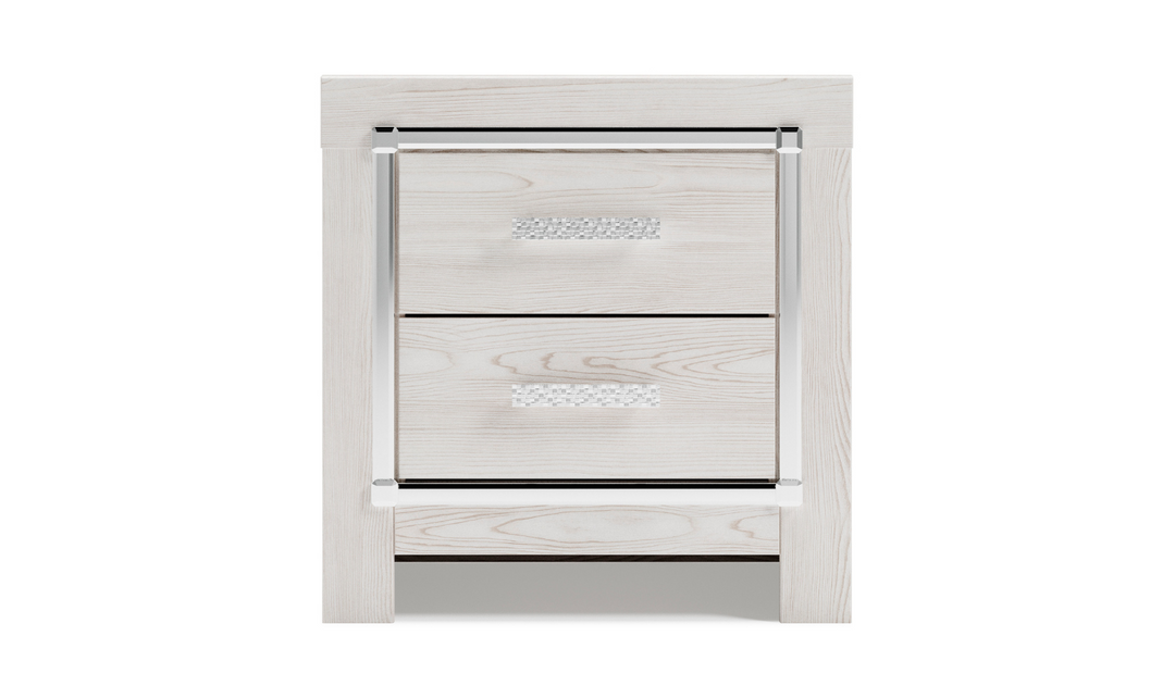 Modern Heritage Altyra 2 Drawer Contemporary Nightstand in White