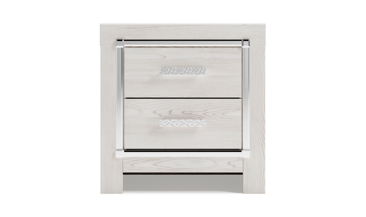 Modern Heritage Altyra 2 Drawer Contemporary Nightstand in White