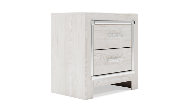 Modern Heritage Altyra 2 Drawer Contemporary Nightstand in White