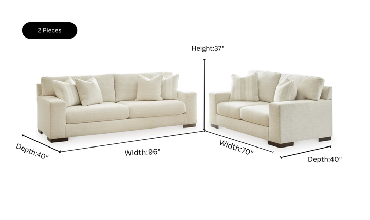Modern Heritage Maggie Fabric Living Room Sets (2 Pieces / 3 Pieces)