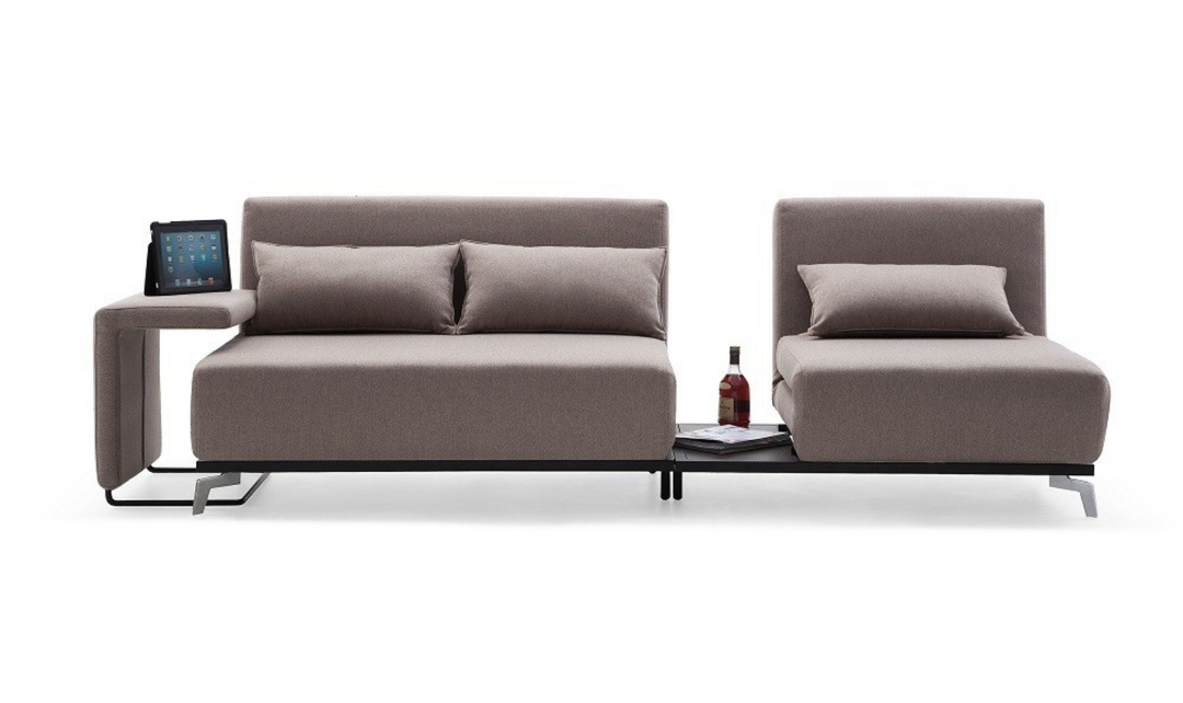 Navana 3-Seater Sleeper Sofa With Sliding Chair