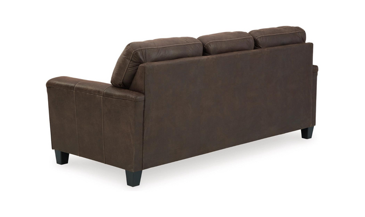 Modern Heritage Navi 3-Seater Queen Micro-Fibre Leather Sofa Sleeper