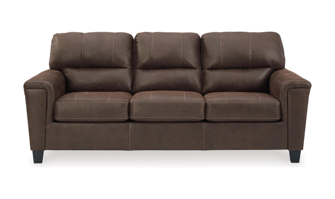 Modern Heritage Navi 3-Seater Queen Micro-Fibre Leather Sofa Sleeper