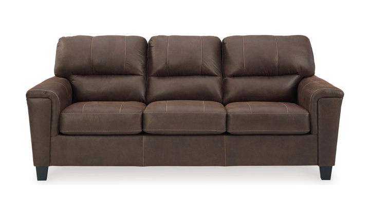 Modern Heritage Navi 3-Seater Queen Micro-Fibre Leather Sofa Sleeper