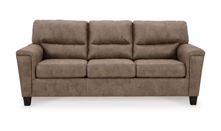 Modern Heritage Navi 3-Seater Queen Micro-Fibre Leather Sofa Sleeper