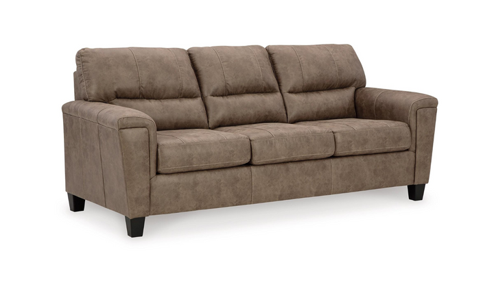Modern Heritage Navi 3-Seater Queen Micro-Fibre Leather Sofa Sleeper