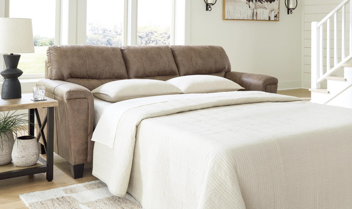 Modern Heritage Navi 3-Seater Queen Micro-Fibre Leather Sofa Sleeper