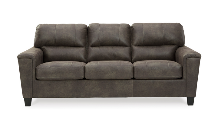 Modern Heritage Navi 3-Seater Queen Micro-Fibre Leather Sofa Sleeper