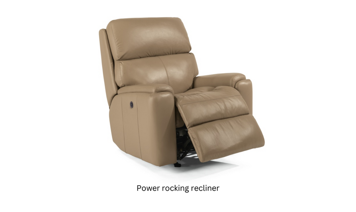Rio Power Rocking Recliner Fabric Chair With Power Headrest-jenniferfurniture