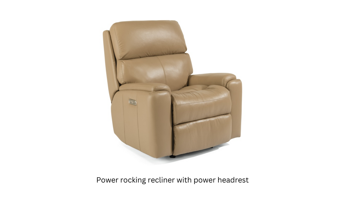 Rio Power Rocking Recliner Fabric Chair With Power Headrest-jenniferfurniture