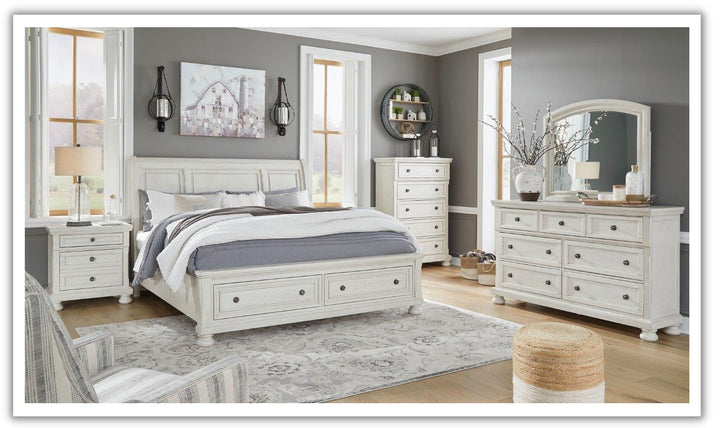 Modern Heritage Robbinsdale White Wooden Bedroom Set