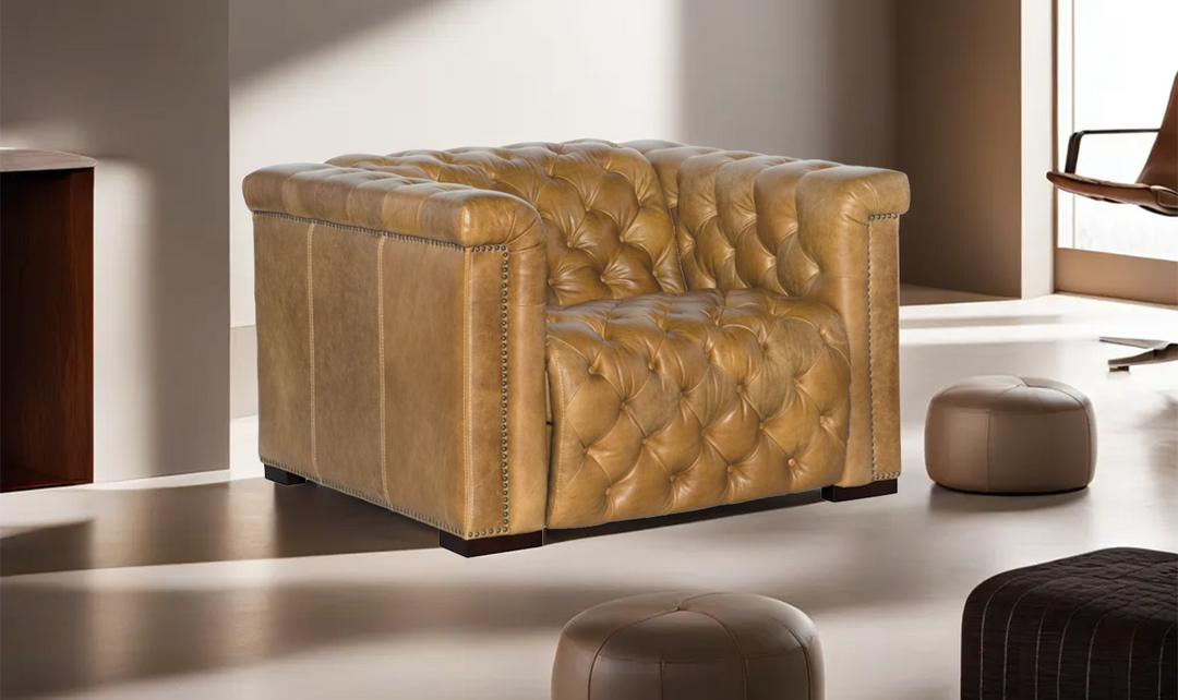 Hooker Furniture Savion Grandier Tufted Power Recliner Chair w/ Power Headrest