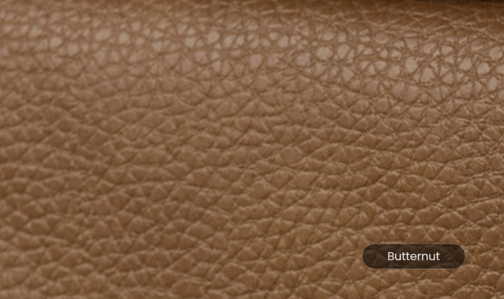 Gio Italia Wyatt Leather Loveseat in Light Grey