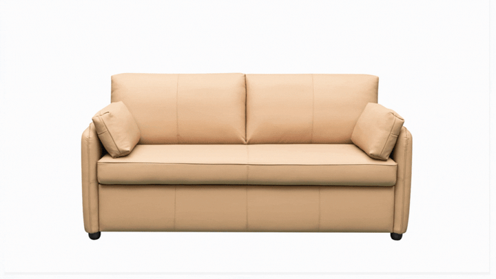 Jennifer Smart Full Leather Sleeper Sofa With Memory Foam Mattress