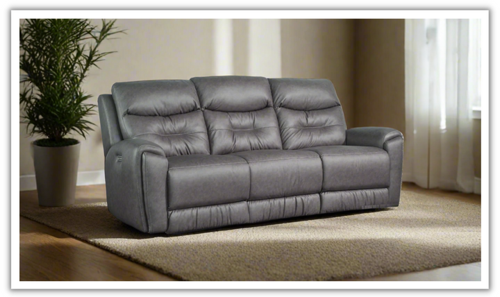 Southern Motion Hessville 3-Seater Power Recliner Power Sofa in Gray-jennifer furniture