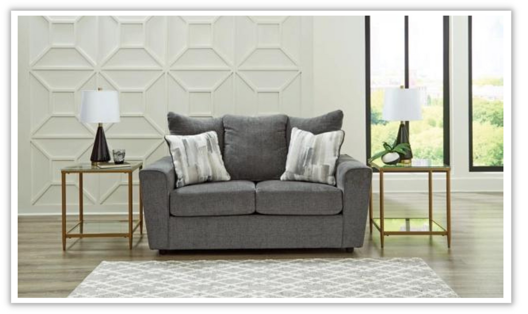 Stairatt Gray Fabric Upholstered Living Room Set
