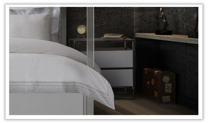 AICO State Street Metal Nightstand w/LED Lights