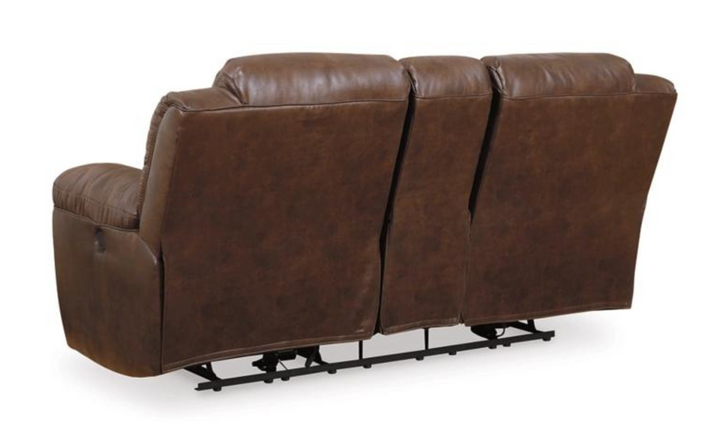 Stoneland Power Reclining Leather Loveseat With Console