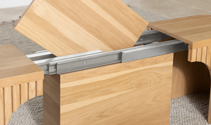 Transformer Table Host Extendable Transformer Round Dining Set In Solid wood