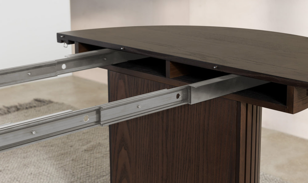 Transformer Table Host Extendable Transformer Round Dining Set In Solid wood