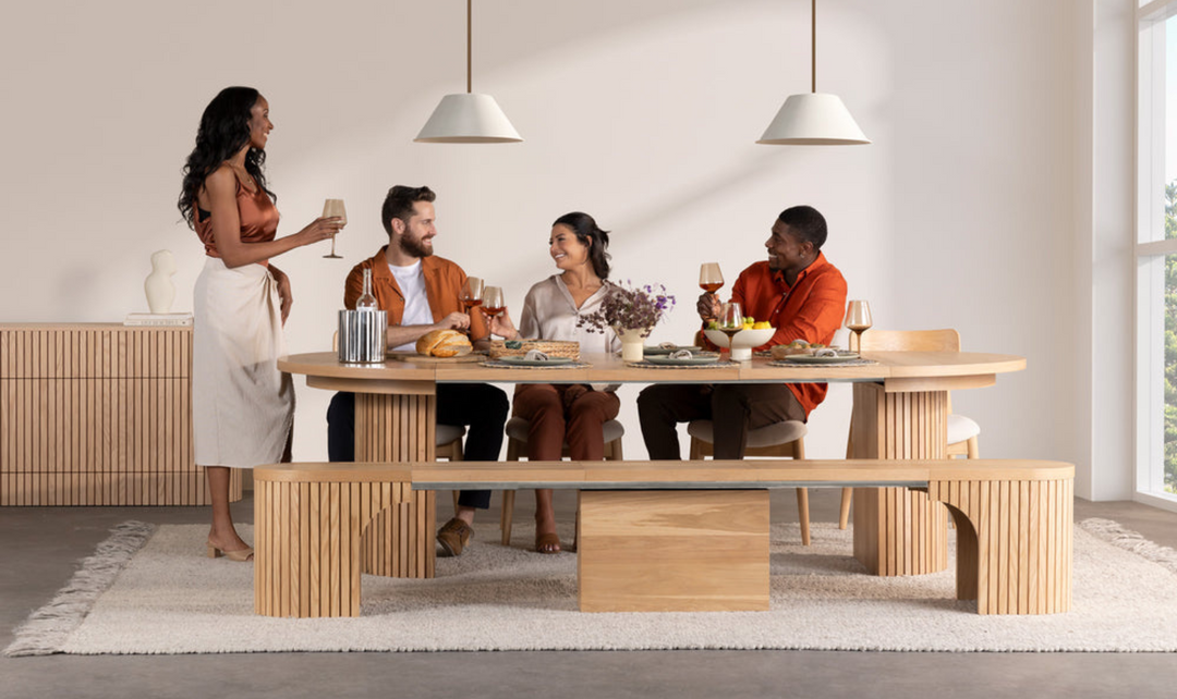 The Host Transformer Extendable Dining Set In Solid wood-jennifer furniture