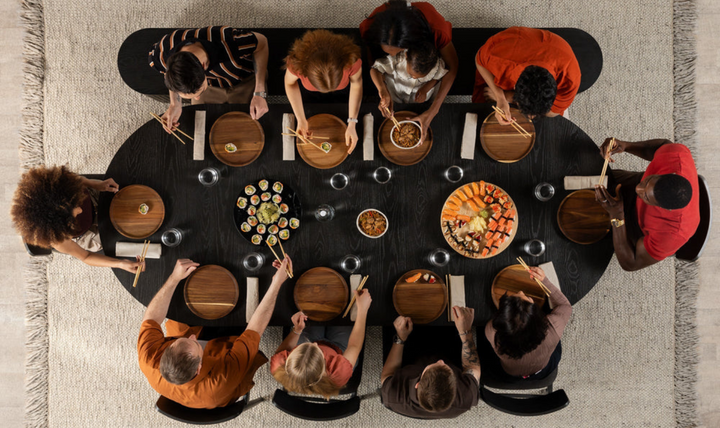 Transformer Table Host Extendable Transformer Round Dining Set In Solid wood