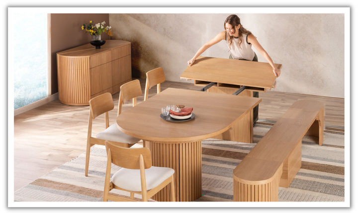 The Host Transformer Extendable Dining Set In Solid wood-jennifer furniture