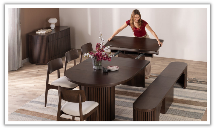 The Host Transformer Extendable Dining Set In Solid wood-jennifer furniture