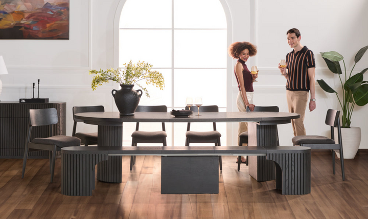 The Host Transformer Extendable Dining Set In Solid wood-jennifer furniture