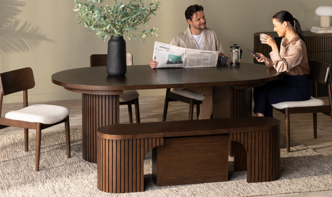 The Host Transformer Extendable Dining Set In Solid wood-jennifer furniture