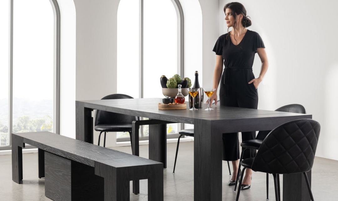The Practical Extandable Dining Set (Table + Bench)-jennifer furniture